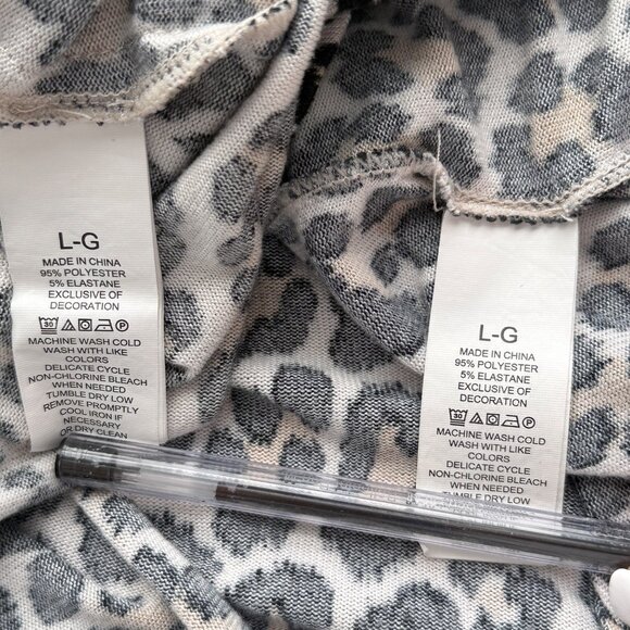 Kate Spade Animal Print Pajama Set 2pc Womens Size L Polyester Relaxed Fit - Picture 10 of 10